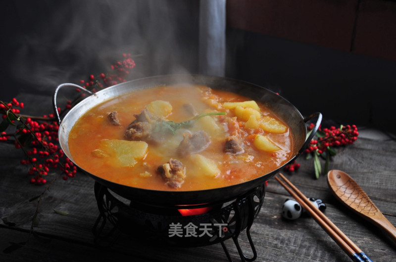 Stewed Potatoes with Tomato Sirloin recipe