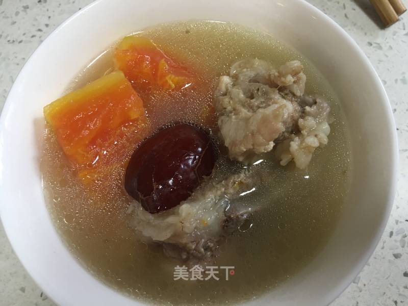 Pork Ribs Papaya Crucian Fish Soup recipe