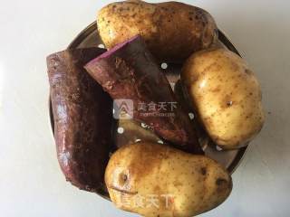 #aca烤明星大赛#purple Potato Salad Cake recipe