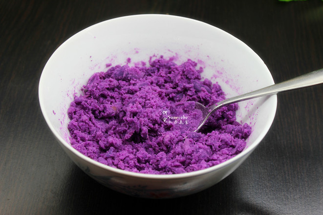 Purple Sweet Potato Meatballs recipe