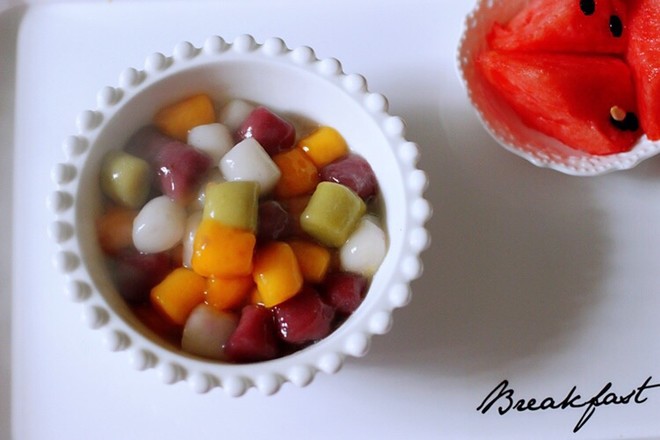 Coconut Milk Red Bean Taro Balls Fruit Fish recipe