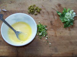 Fried Rice with Capers and Green Onion Egg recipe