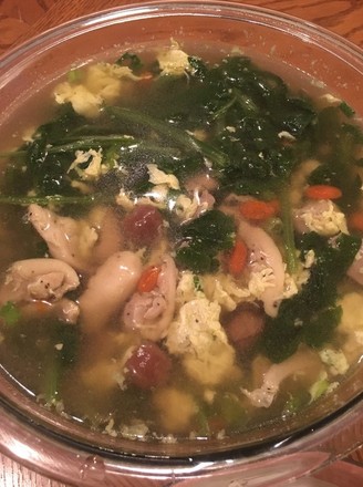 Spinach Chicken Egg Drop Soup recipe