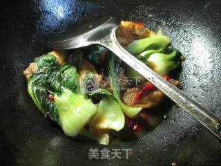 Braised Medium Fin with Green Vegetables recipe