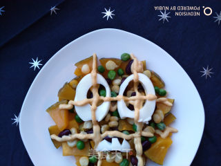 Pumpkin "ghost Face" Salad-a Warm-up Breakfast for Halloween recipe