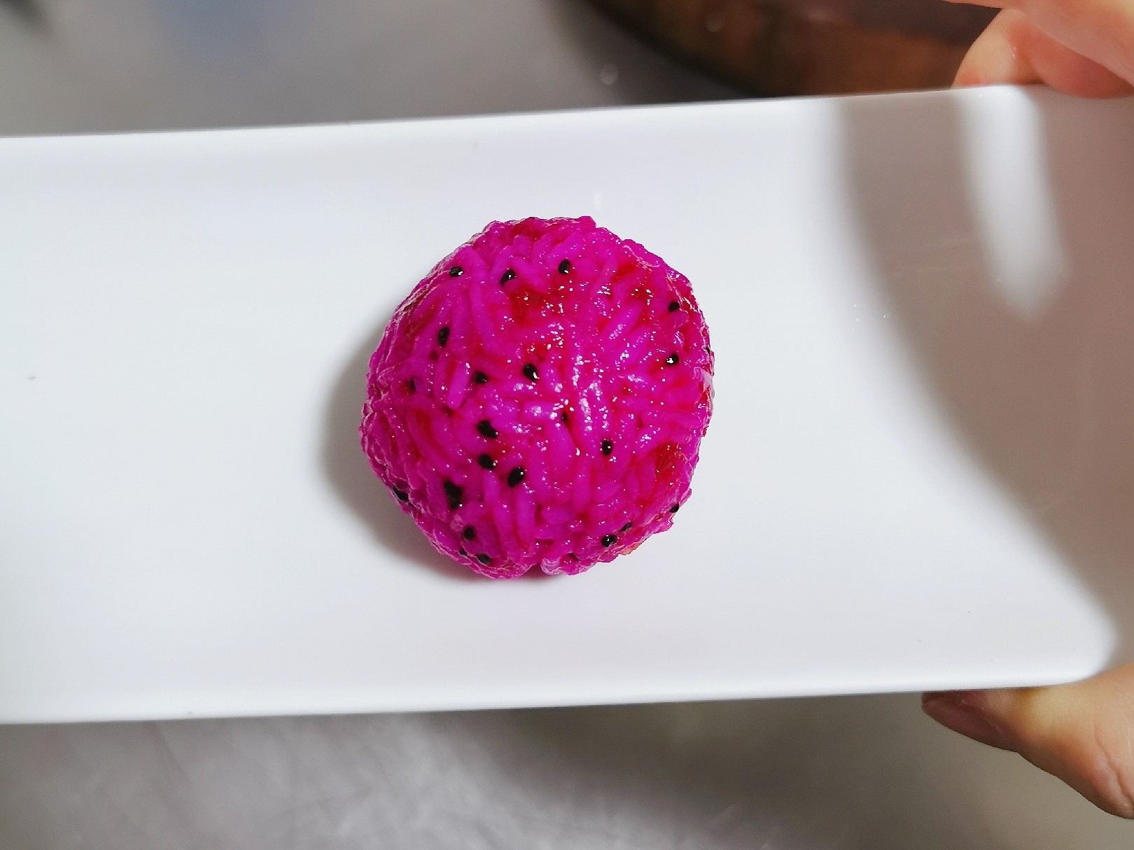 Dragon Fruit Sushi Rice Ball recipe