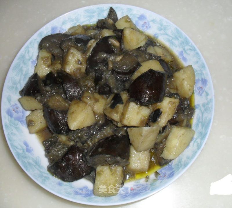 Stewed Potato Pieces and Eggplant Pieces recipe