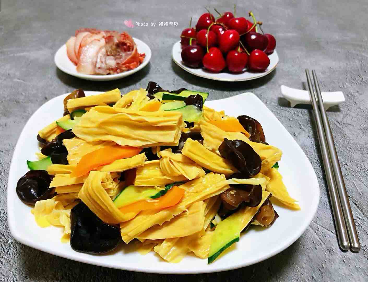 Stir-fried Yuba with Seasonal Vegetables recipe