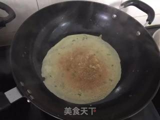 #春食野菜香# Wild Onion Goose Egg Pancake recipe