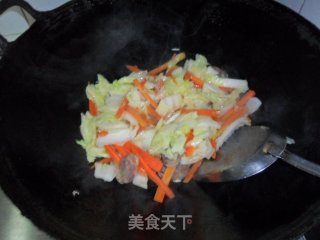 Stir-fried Rice Cake with Sausage recipe