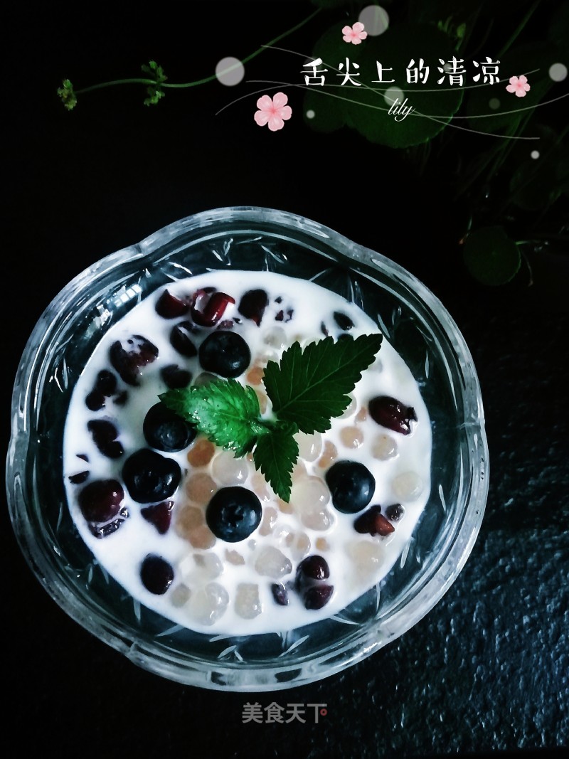 Summer Dessert~blueberry*red Bean*sago Sauce recipe