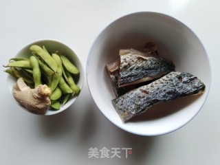 Grilled Salted Fish with Edamame recipe