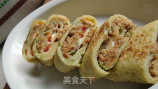 Pork Floss Cheese Quiche recipe