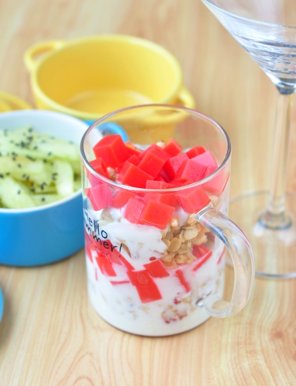 Watermelon Pudding Yogurt Cup recipe
