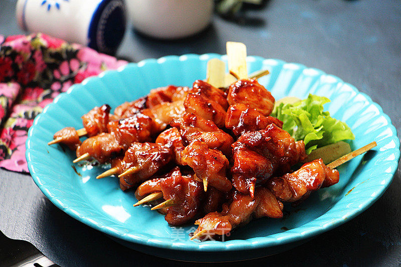 Barbecued Chicken Skewers recipe