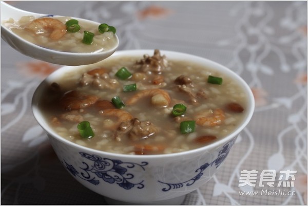 Shrimp Walnut Almond Porridge recipe