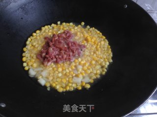 Stir-fried Diced Pork with Corn, Green and Red Pepper recipe