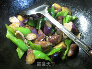 Fried Eggplant with Pork and Hot Pepper recipe