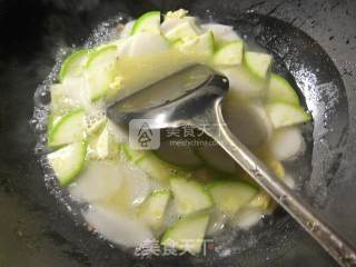 Zucchini Egg Rice Cake Soup recipe