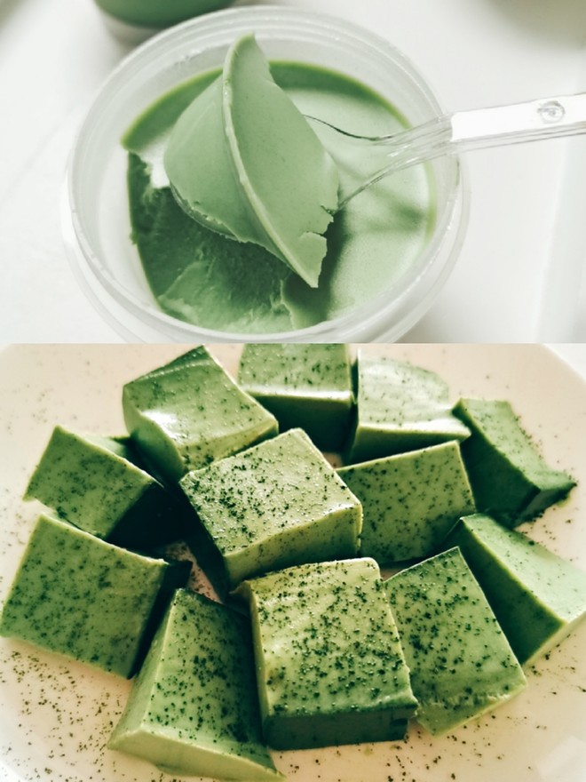 Oven-free ❗ Matcha Milk Jelly that Succeeds After Stirring 😋 recipe