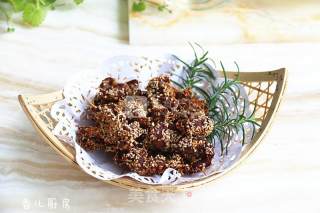 #aca烤明星大赛# Sesame Toothpick Beef recipe