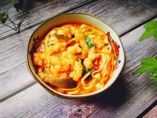 Shrimp and Mushroom Hot Pot Noodles recipe