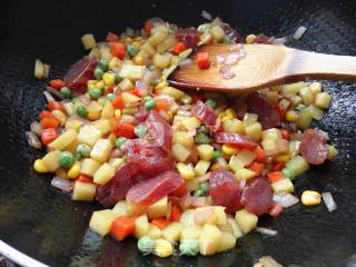 Braised Rice with Mixed Vegetables recipe