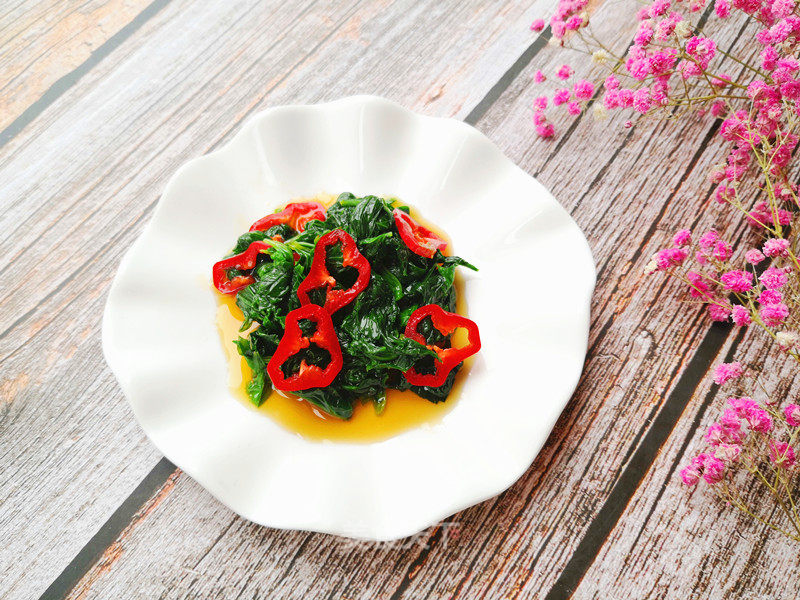 #凉饭菜#celery Leaves Mixed with Chili recipe