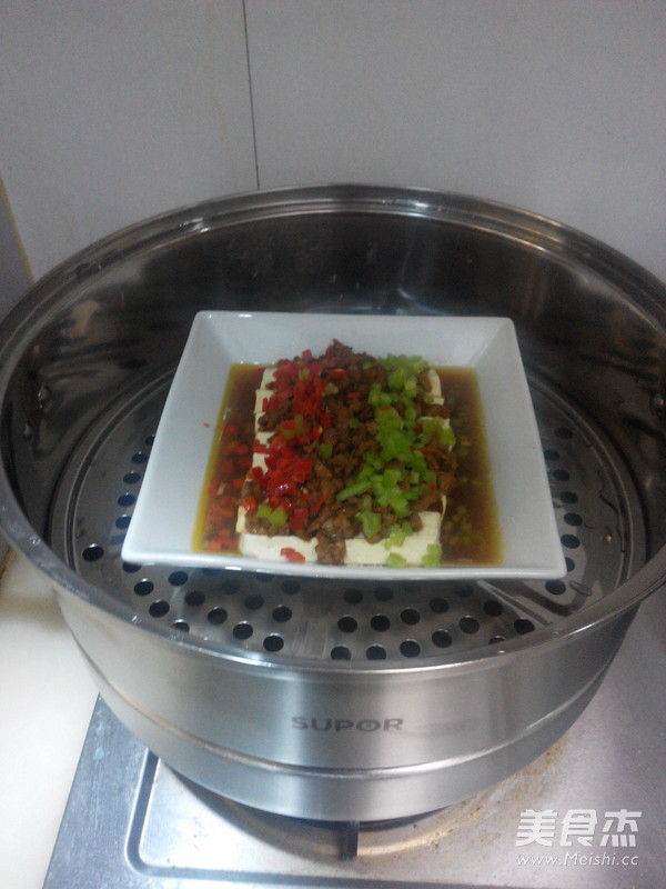 Steamed Tofu with Minced Meat recipe