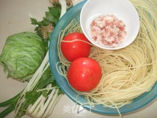 Stir-fried Rice Noodles with Tomato and Cabbage recipe