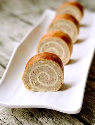 Smoked Tofu Skin Pork Roll recipe