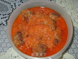 Spaghetti with Meatballs and Red Sauce recipe