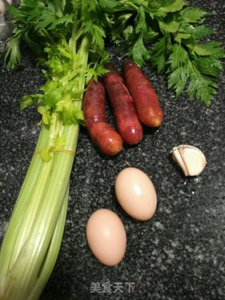 Scrambled Eggs with Celery and Carrots recipe
