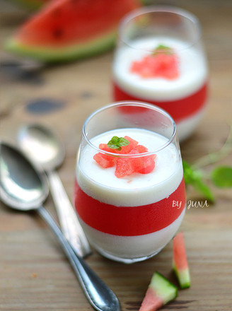 Watermelon Milk Pudding