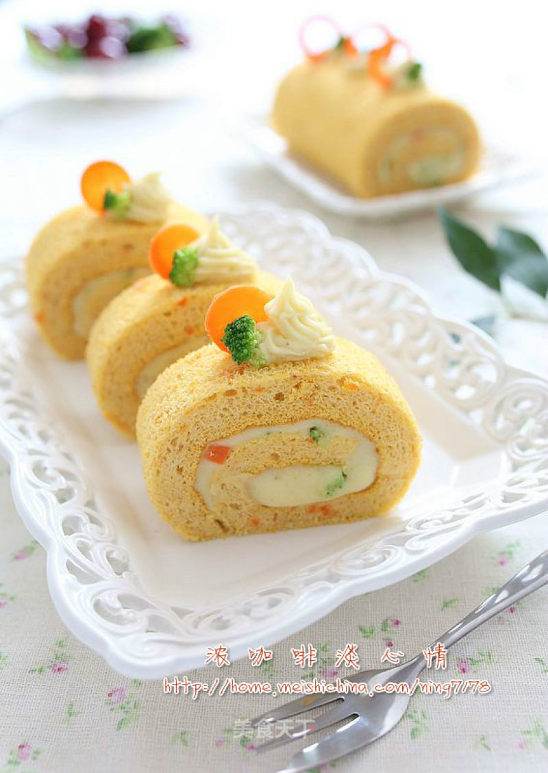 #aca烤明星大赛#carrot Mashed Potato Cake Roll recipe