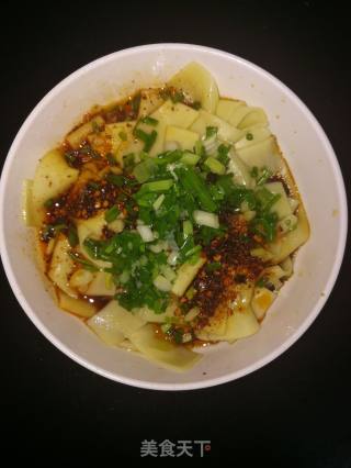 Simple Oil Splashed Noodles (wonton Skin Version) recipe