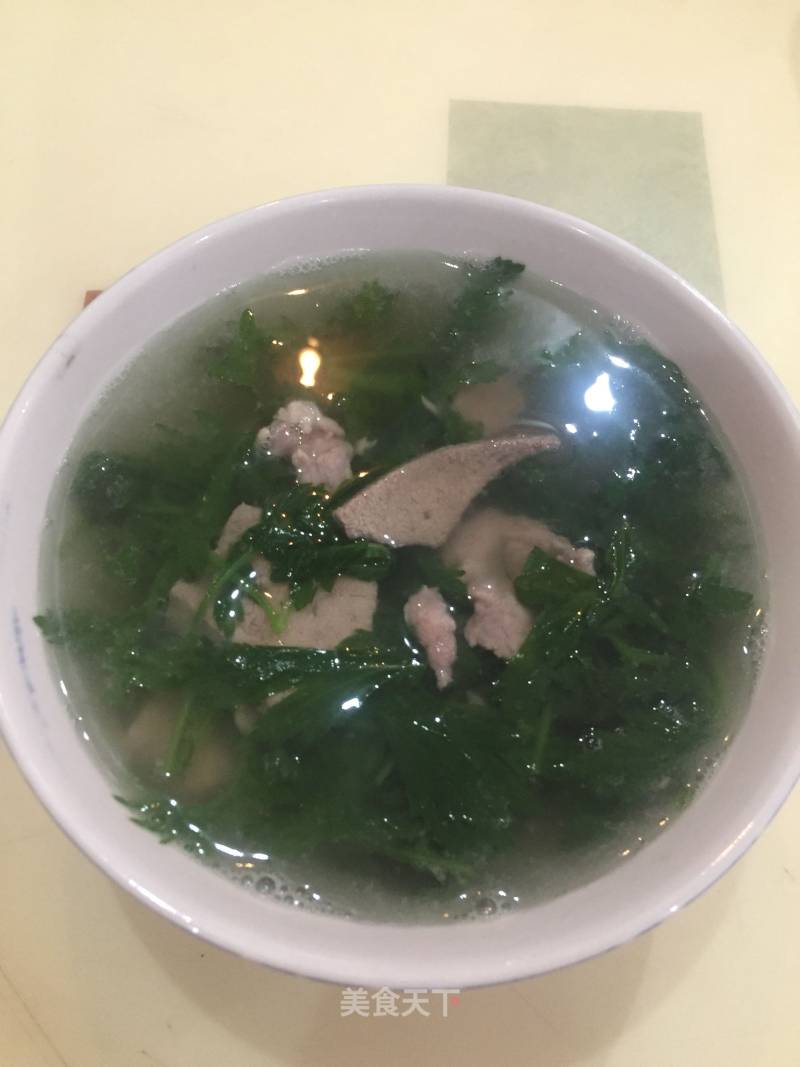 Wormwood Pork Liver and Lean Meat Soup recipe