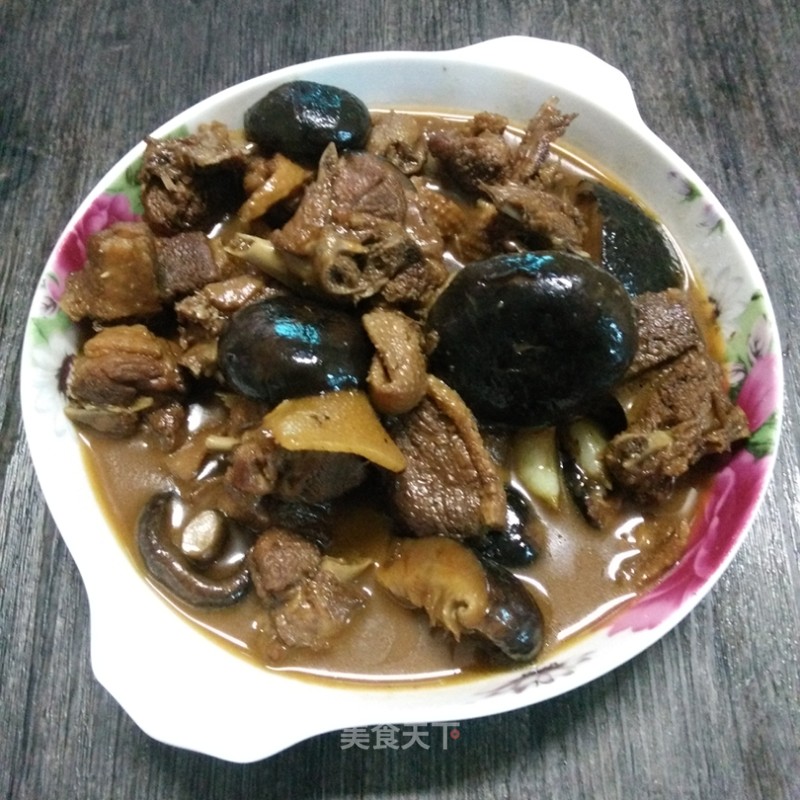 Braised Flying Duck with Mushrooms recipe