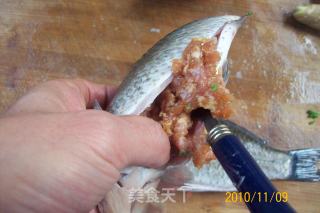 "grilled Crucian Carp Stewed Meat with Scallion" recipe