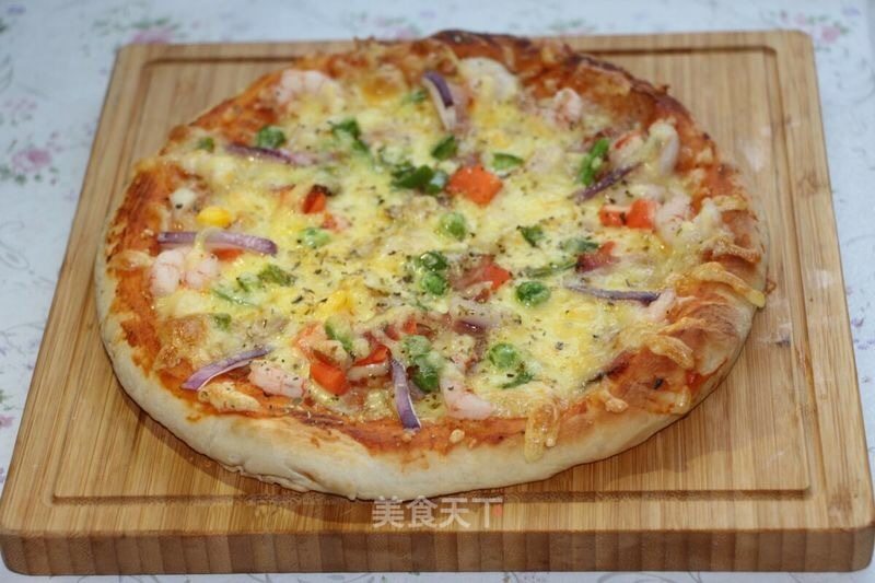 #aca烤明星大赛# Shrimp Pastoral Pizza