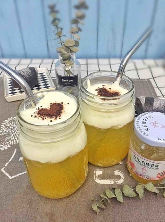 Peach Flavored Milk Cover Green Tea Kewpie Jam recipe