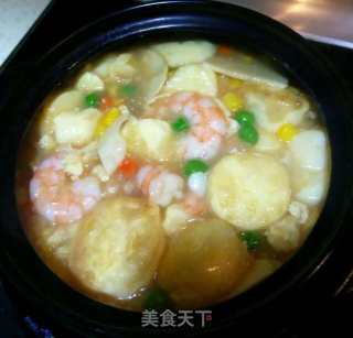 Shrimp and Jade Tofu in Casserole recipe