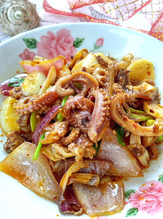 Pan-fried Squid Silk recipe