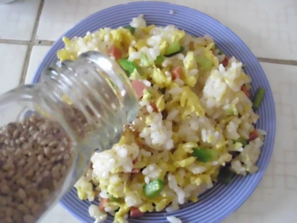 Fried Rice with Pepper and Egg recipe
