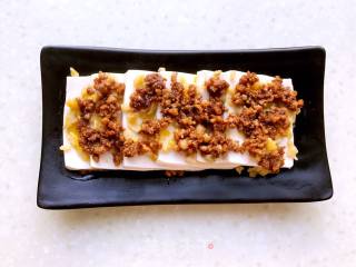 Steamed Tofu with Mustard and Minced Pork recipe