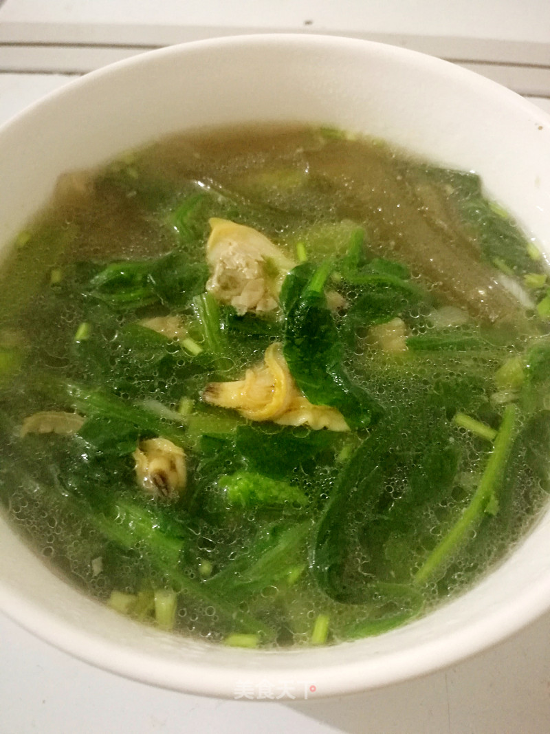 Clam Spinach Noodle Soup (two Clam Meat) recipe