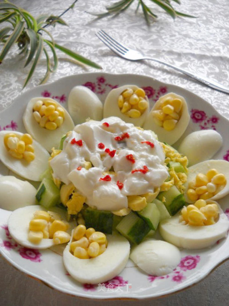 Cucumber Corn Egg Salad recipe