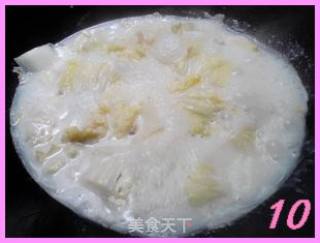 Tofu Soup with Milk Sauce, Cabbage and Shrimp Skin recipe