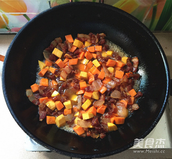 Sauteed Sweet Potato Stew with Rice recipe
