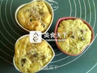 Flaxseed Oil Mushroom Baked Egg Toast Steamed Cake recipe